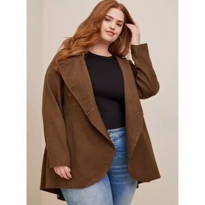 Torrid x Outlander Brianna Teakwood Brown Tweed Riding Coat Costume